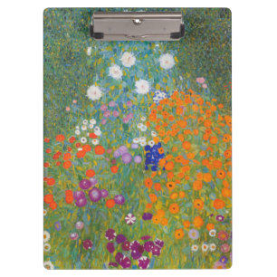 Gustav Klimt Flower Garden Cottage Nature Clipboard