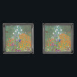 Gustav Klimt Flower Garden Cottage Nature Cufflinks<br><div class="desc">A beautiful garden painting - this is a classic painting by Gustav Klimt,  called Cottage Garden,  or Bauergarten,  1907,  which is a close up of a flower garden,  a colorful floral painting.</div>