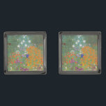 Gustav Klimt Flower Garden Cottage Nature Cufflinks<br><div class="desc">A beautiful garden painting - this is a classic painting by Gustav Klimt,  called Cottage Garden,  or Bauergarten,  1907,  which is a close up of a flower garden,  a colorful floral painting.</div>