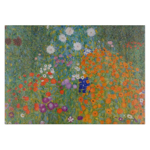 Gustav Klimt Flower Garden Cottage Nature Cutting Board