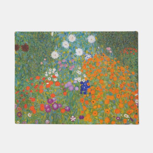 Gustav Klimt Flower Garden Cottage Nature Doormat