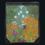 Gustav Klimt Flower Garden Cottage Nature Drawstring Bag<br><div class="desc">A beautiful garden painting - this is a classic painting by Gustav Klimt,  called Cottage Garden,  or Bauergarten,  1907,  which is a close up of a flower garden,  a colorful floral painting.</div>