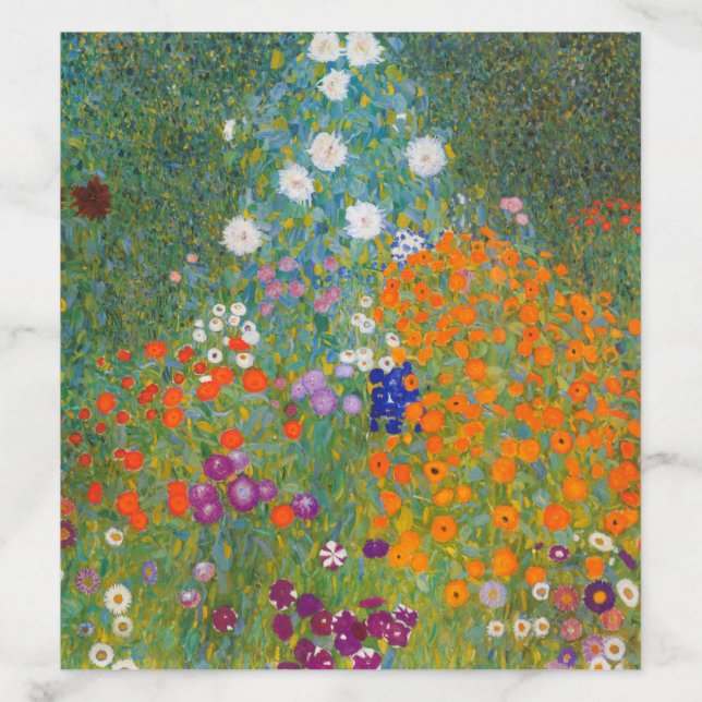 Gustav Klimt Flower Garden Cottage Nature Envelope Liner (Design)