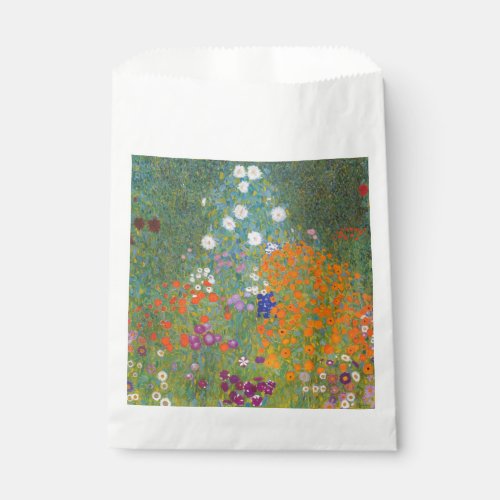 Gustav Klimt Flower Garden Cottage Nature Favor Bag