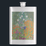Gustav Klimt Flower Garden Cottage Nature Flask<br><div class="desc">A beautiful garden painting - this is a classic painting by Gustav Klimt,  called Cottage Garden,  or Bauergarten,  1907,  which is a close up of a flower garden,  a colorful floral painting.</div>