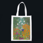 Gustav Klimt Flower Garden Cottage Nature Grocery Bag<br><div class="desc">A beautiful garden painting - this is a classic painting by Gustav Klimt,  called Cottage Garden,  or Bauergarten,  1907,  which is a close up of a flower garden,  a colorful floral painting.</div>