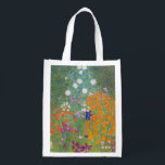 Gustav Klimt Flower Garden Cottage Nature Grocery Bag<br><div class="desc">A beautiful garden painting - this is a classic painting by Gustav Klimt,  called Cottage Garden,  or Bauergarten,  1907,  which is a close up of a flower garden,  a colorful floral painting.</div>