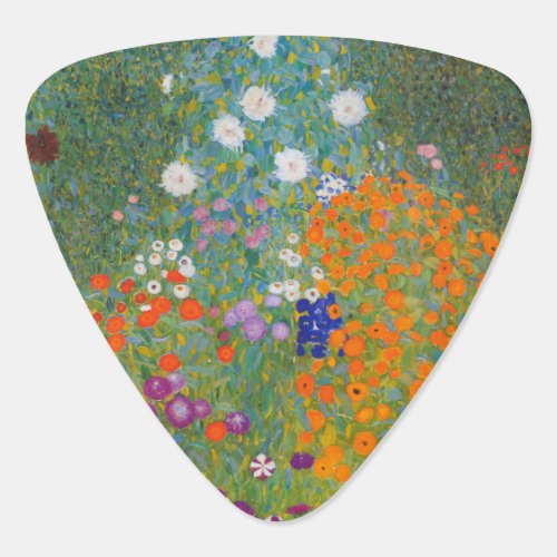 Gustav Klimt Flower Garden Cottage Nature Guitar Pick