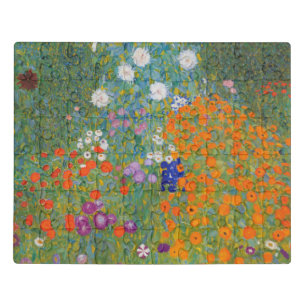 Gustav Klimt Flower Garden Cottage Nature Jigsaw Puzzle