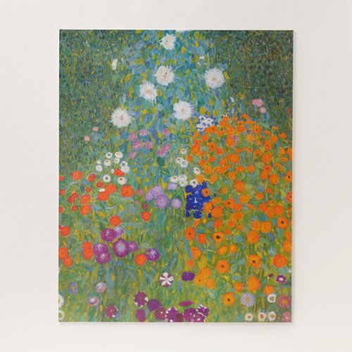 Gustav Klimt Flower Garden Cottage Nature Jigsaw Puzzle