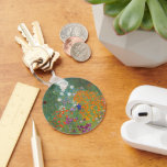 Gustav Klimt Flower Garden Cottage Nature Keychain<br><div class="desc">A beautiful garden painting - this is a classic painting by Gustav Klimt,  called Cottage Garden,  or Bauergarten,  1907,  which is a close up of a flower garden,  a colorful floral painting.</div>