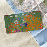 Gustav Klimt Flower Garden Cottage Nature License Plate<br><div class="desc">A beautiful garden painting - this is a classic painting by Gustav Klimt,  called Cottage Garden,  or Bauergarten,  1907,  which is a close up of a flower garden,  a colorful floral painting.</div>