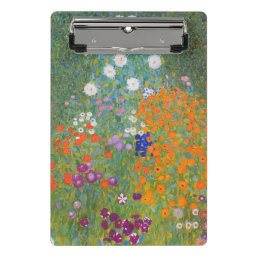 Gustav Klimt Flower Garden Cottage Nature Mini Clipboard