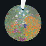Gustav Klimt Flower Garden Cottage Nature Ornament<br><div class="desc">A beautiful garden painting - this is a classic painting by Gustav Klimt,  called Cottage Garden,  or Bauergarten,  1907,  which is a close up of a flower garden,  a colorful floral painting.</div>