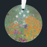Gustav Klimt Flower Garden Cottage Nature Ornament<br><div class="desc">A beautiful garden painting - this is a classic painting by Gustav Klimt,  called Cottage Garden,  or Bauergarten,  1907,  which is a close up of a flower garden,  a colorful floral painting.</div>