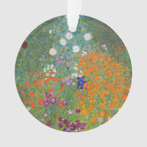 Gustav Klimt Flower Garden Cottage Nature Ornament
