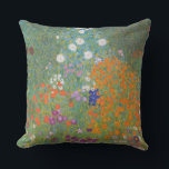 Gustav Klimt Flower Garden Cottage Nature Outdoor Pillow<br><div class="desc">A beautiful garden painting - this is a classic painting by Gustav Klimt,  called Cottage Garden,  or Bauergarten,  1907,  which is a close up of a flower garden,  a colorful floral painting.</div>