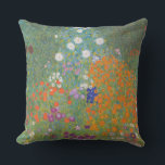 Gustav Klimt Flower Garden Cottage Nature Outdoor Pillow<br><div class="desc">A beautiful garden painting - this is a classic painting by Gustav Klimt,  called Cottage Garden,  or Bauergarten,  1907,  which is a close up of a flower garden,  a colorful floral painting.</div>
