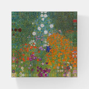 Gustav Klimt Flower Garden Cottage Nature Paperweight