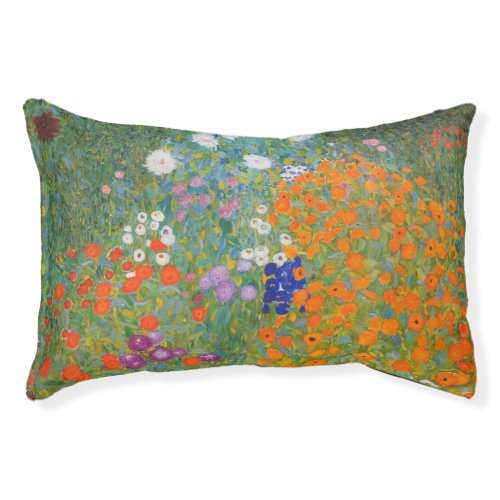 Gustav Klimt Flower Garden Cottage Nature Pet Bed