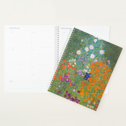 Gustav Klimt Flower Garden Cottage Nature Planner