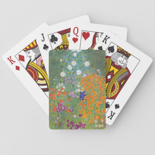 Gustav Klimt Flower Garden Cottage Nature Playing Cards