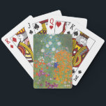 Gustav Klimt Flower Garden Cottage Nature Poker Cards<br><div class="desc">A beautiful garden painting - this is a classic painting by Gustav Klimt,  called Cottage Garden,  or Bauergarten,  1907,  which is a close up of a flower garden,  a colorful floral painting.</div>
