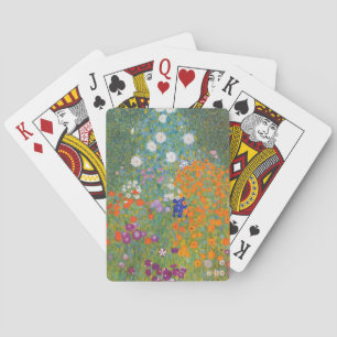 Gustav Klimt Flower Garden Cottage Nature Poker Cards