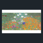 Gustav Klimt Flower Garden Cottage Nature Rectangular Sticker<br><div class="desc">A beautiful garden painting - this is a classic painting by Gustav Klimt,  called Cottage Garden,  or Bauergarten,  1907,  which is a close up of a flower garden,  a colorful floral painting.</div>