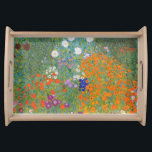 Gustav Klimt Flower Garden Cottage Nature Serving Tray<br><div class="desc">A beautiful garden painting - this is a classic painting by Gustav Klimt,  called Cottage Garden,  or Bauergarten,  1907,  which is a close up of a flower garden,  a colorful floral painting.</div>