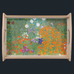 Gustav Klimt Flower Garden Cottage Nature Serving Tray<br><div class="desc">A beautiful garden painting - this is a classic painting by Gustav Klimt,  called Cottage Garden,  or Bauergarten,  1907,  which is a close up of a flower garden,  a colorful floral painting.</div>