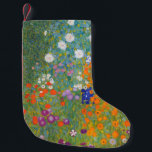 Gustav Klimt Flower Garden Cottage Nature Small Christmas Stocking<br><div class="desc">A beautiful garden painting - this is a classic painting by Gustav Klimt,  called Cottage Garden,  or Bauergarten,  1907,  which is a close up of a flower garden,  a colorful floral painting.</div>