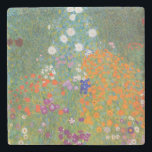 Gustav Klimt Flower Garden Cottage Nature Stone Coaster<br><div class="desc">A beautiful garden painting - this is a classic painting by Gustav Klimt,  called Cottage Garden,  or Bauergarten,  1907,  which is a close up of a flower garden,  a colorful floral painting.</div>