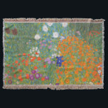 Gustav Klimt Flower Garden Cottage Nature Throw Blanket<br><div class="desc">A beautiful garden painting - this is a classic painting by Gustav Klimt,  called Cottage Garden,  or Bauergarten,  1907,  which is a close up of a flower garden,  a colorful floral painting.</div>