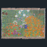 Gustav Klimt Flower Garden Cottage Nature Throw Blanket<br><div class="desc">A beautiful garden painting - this is a classic painting by Gustav Klimt,  called Cottage Garden,  or Bauergarten,  1907,  which is a close up of a flower garden,  a colorful floral painting.</div>