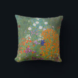 Gustav Klimt Flower Garden Cottage Nature Throw Pillow<br><div class="desc">A beautiful garden painting - this is a classic painting by Gustav Klimt,  called Cottage Garden,  or Bauergarten,  1907,  which is a close up of a flower garden,  a colorful floral painting.</div>