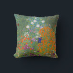 Gustav Klimt Flower Garden Cottage Nature Throw Pillow<br><div class="desc">A beautiful garden painting - this is a classic painting by Gustav Klimt,  called Cottage Garden,  or Bauergarten,  1907,  which is a close up of a flower garden,  a colorful floral painting.</div>
