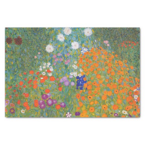 Gustav Klimt Flower Garden Cottage Nature Tissue Paper