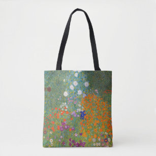 Gustav Klimt Flower Garden Cottage Nature Tote Bag