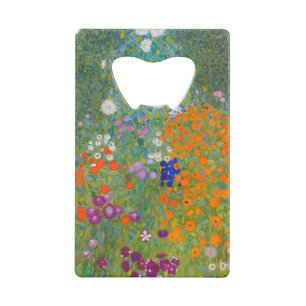 Gustav Klimt - Flower Garden Credit Card Bottle Opener