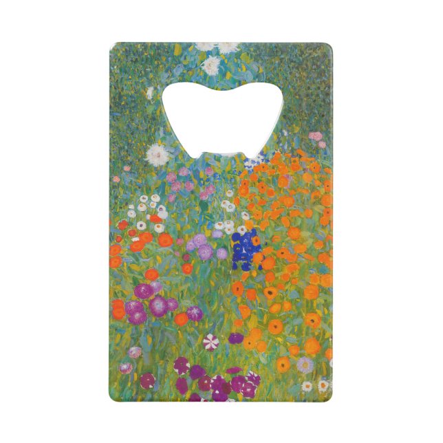 Gustav Klimt - Flower Garden Credit Card Bottle Opener (Front)