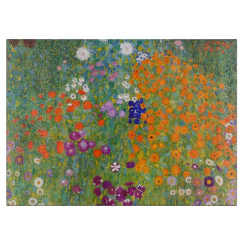 Gustav Klimt Flower Garden Cutting Board