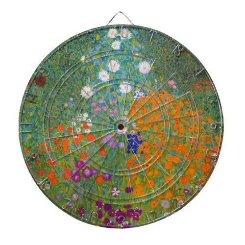 Gustav Klimt _ Flower Garden Dart Board