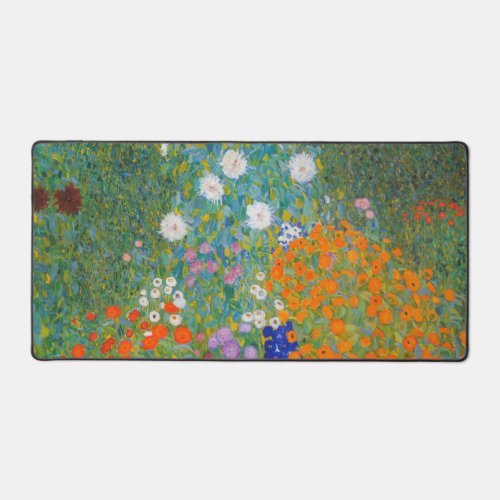 Gustav Klimt _ Flower Garden Desk Mat