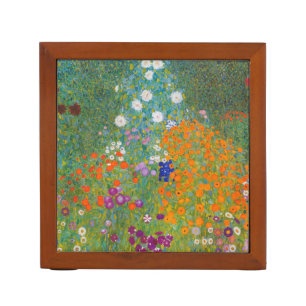 Gustav Klimt - Flower Garden Desk Organizer