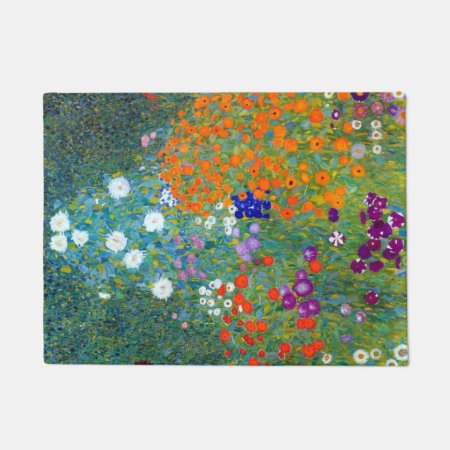 Gustav Klimt Flower Garden Doormat