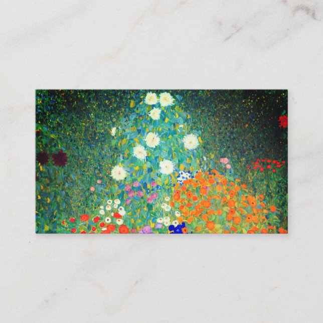 Gustav Klimt Flower Garden Enclosure Card (Front)