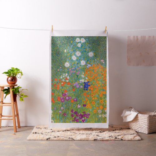 Gustav Klimt _ Flower Garden Fabric