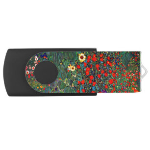 Gustav Klimt Flower Garden Flash Drive