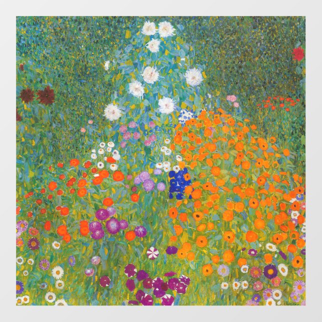 Gustav Klimt - Flower Garden Floor Decals (Front)
